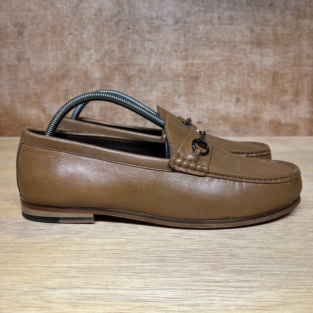 Anthony Veer Filmore Bit Loafers Men Size 10 Brown Slip On Moccasins Dress Shoes